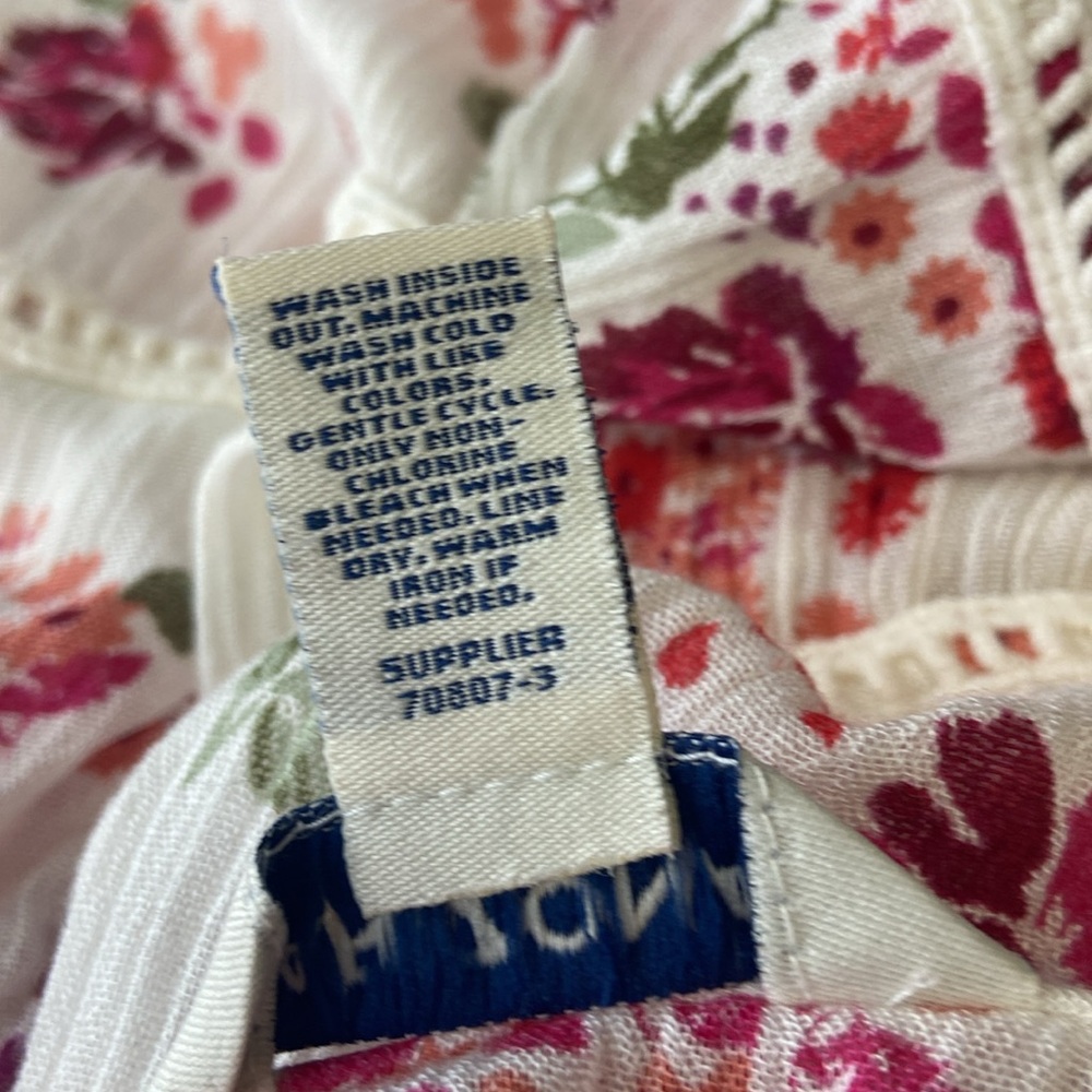 Arizona Jean Company floral tiered flouncy baby doll top large - Picture 8 of 13